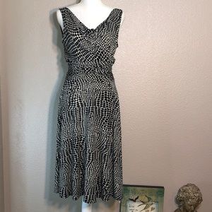 Black and Cream Animal Print Dress